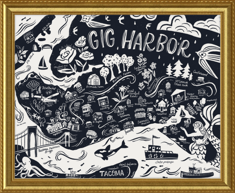 Map - Gig Harbor (in navy)