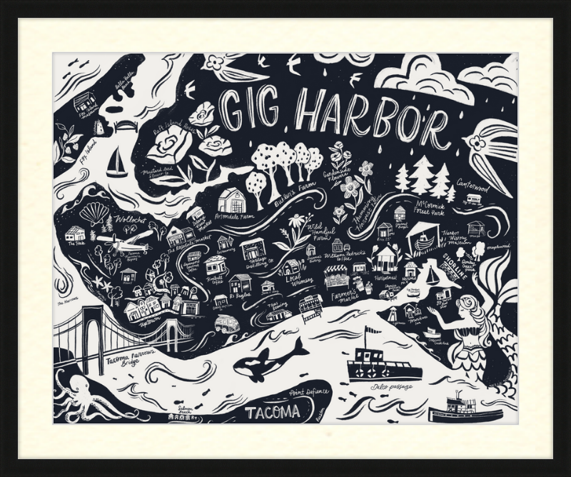 Map - Gig Harbor (in navy)