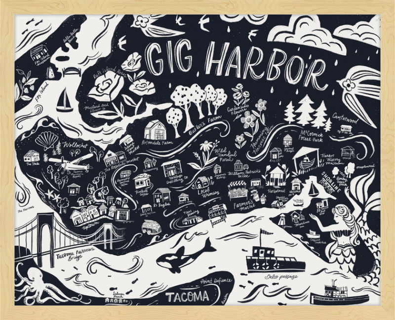 Map - Gig Harbor (in navy)