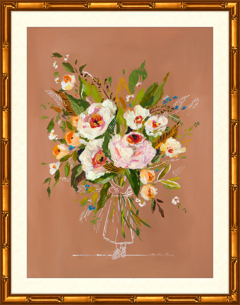Colorful Girl with Flowers