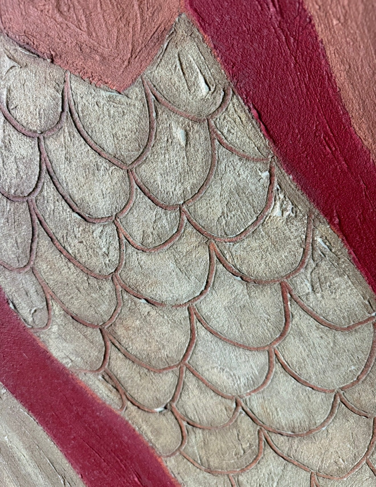 Mermaid in Red (Original 24" x 48")