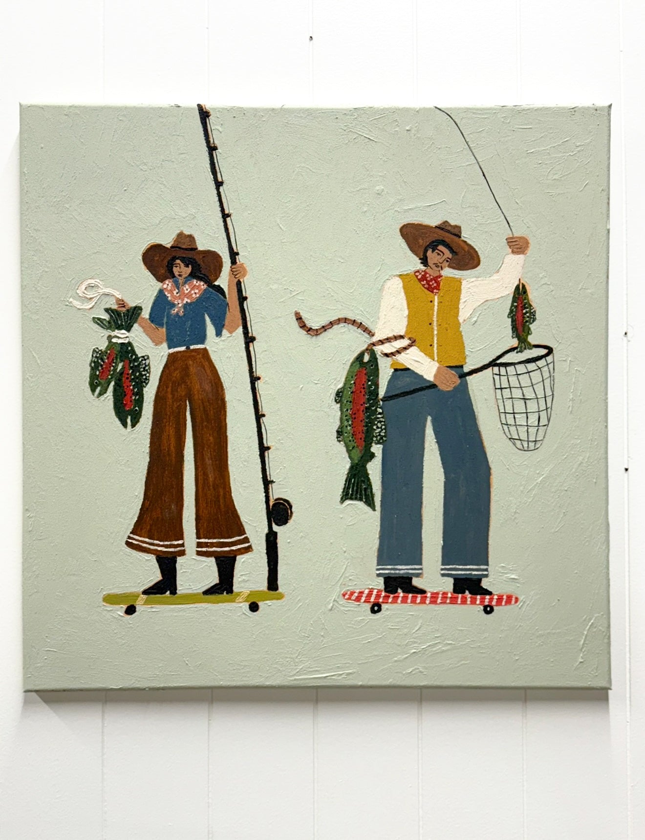 Wheelin' in a Big One (Original 24"x24")