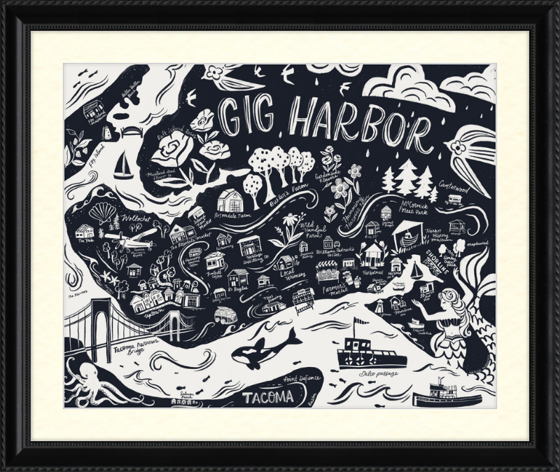 Map - Gig Harbor (in navy)