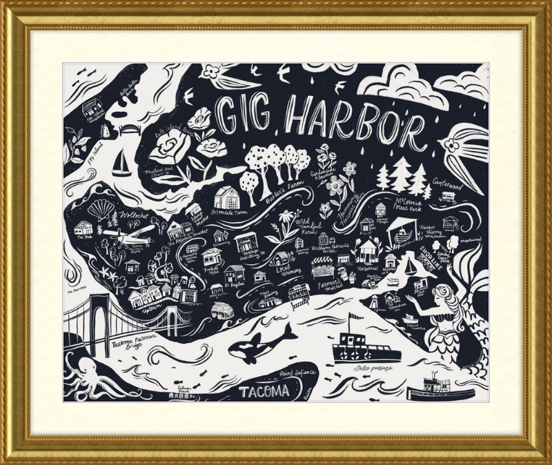 Map - Gig Harbor (in navy)