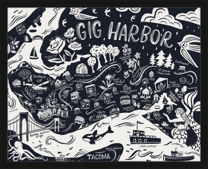 Map - Gig Harbor (in navy)