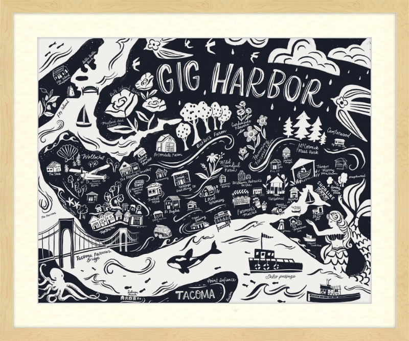 Map - Gig Harbor (in navy)