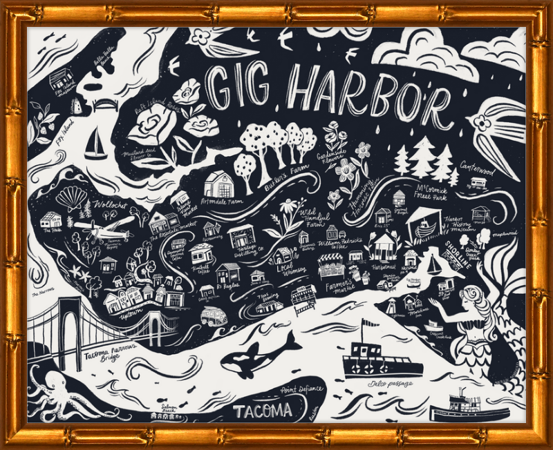 Map - Gig Harbor (in navy)