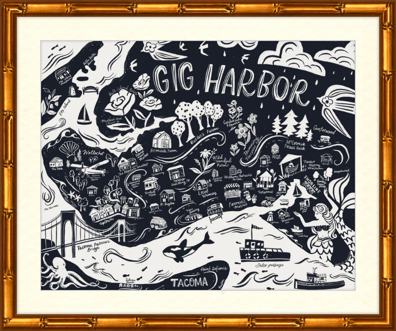 Map - Gig Harbor (in navy)