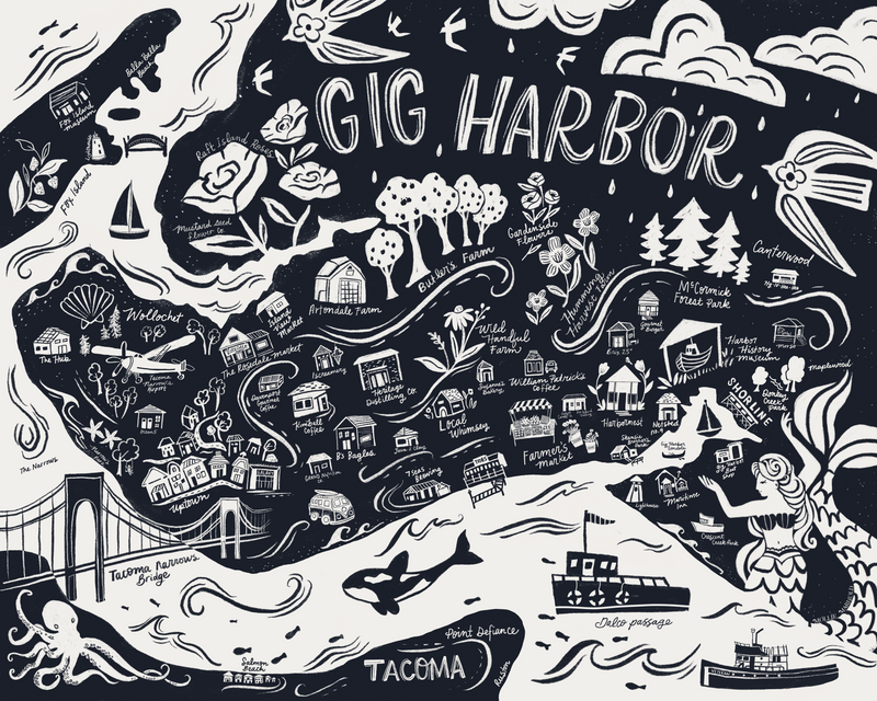 Map - Gig Harbor (in navy)