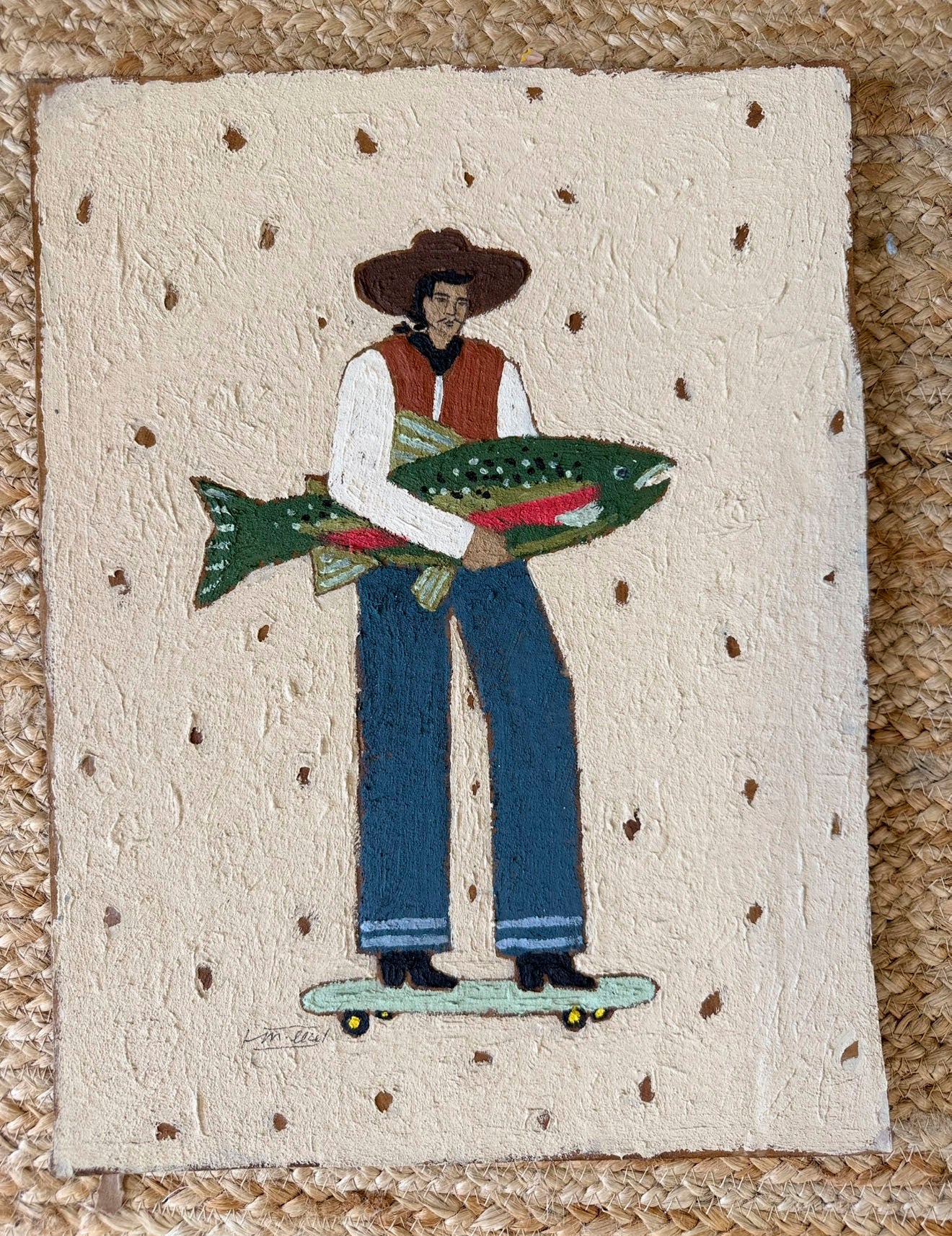 Bait Slingin' Betty & Bob (Set of two Originals, 12" x 16")