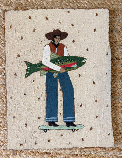 Bait Slingin' Betty & Bob (Set of two Originals, 12" x 16")