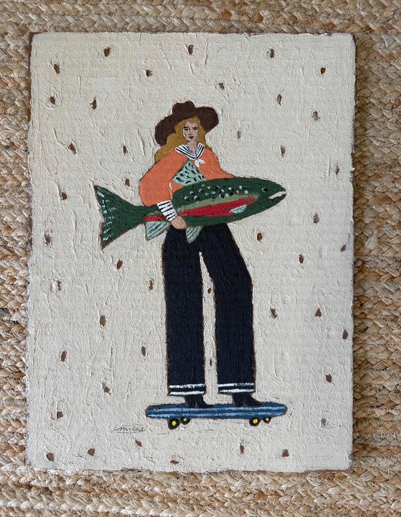 Bait Slingin' Betty & Bob (Set of two Originals, 12" x 16")