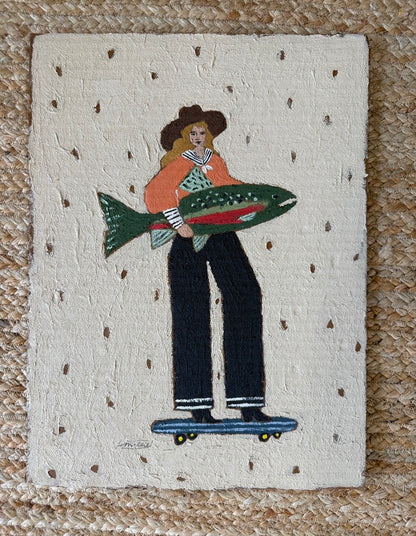 Bait Slingin' Betty & Bob (Set of two Originals, 12" x 16")