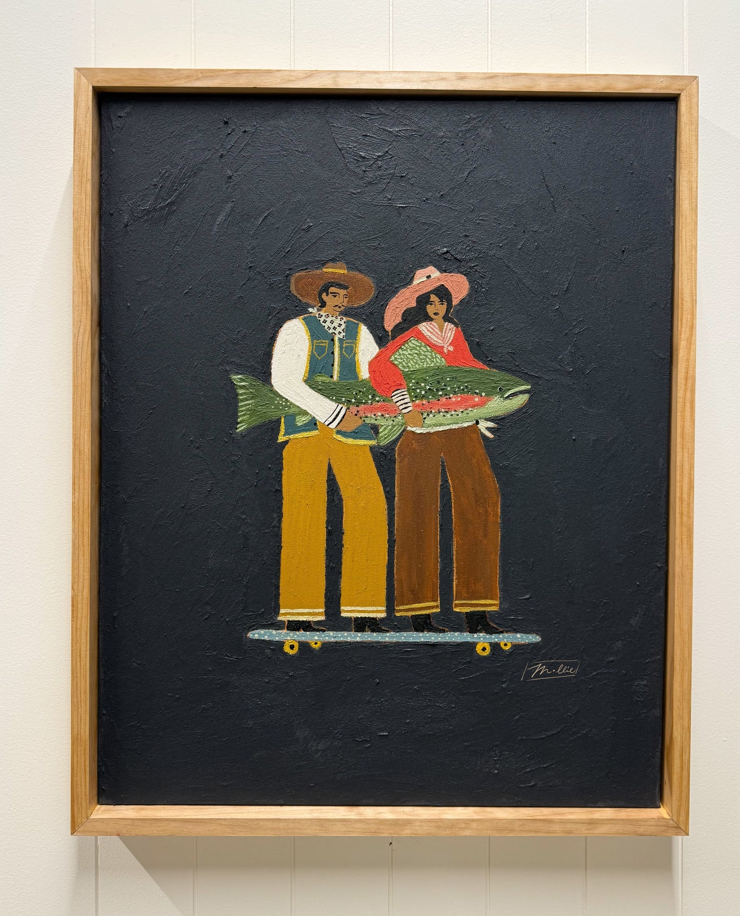 Hooked Line in Love (Original 24" x 30")