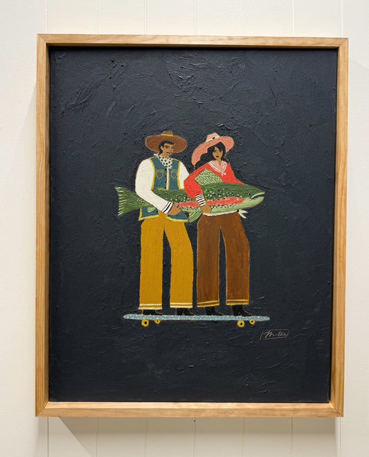 Hooked Line in Love (Original 24" x 30")