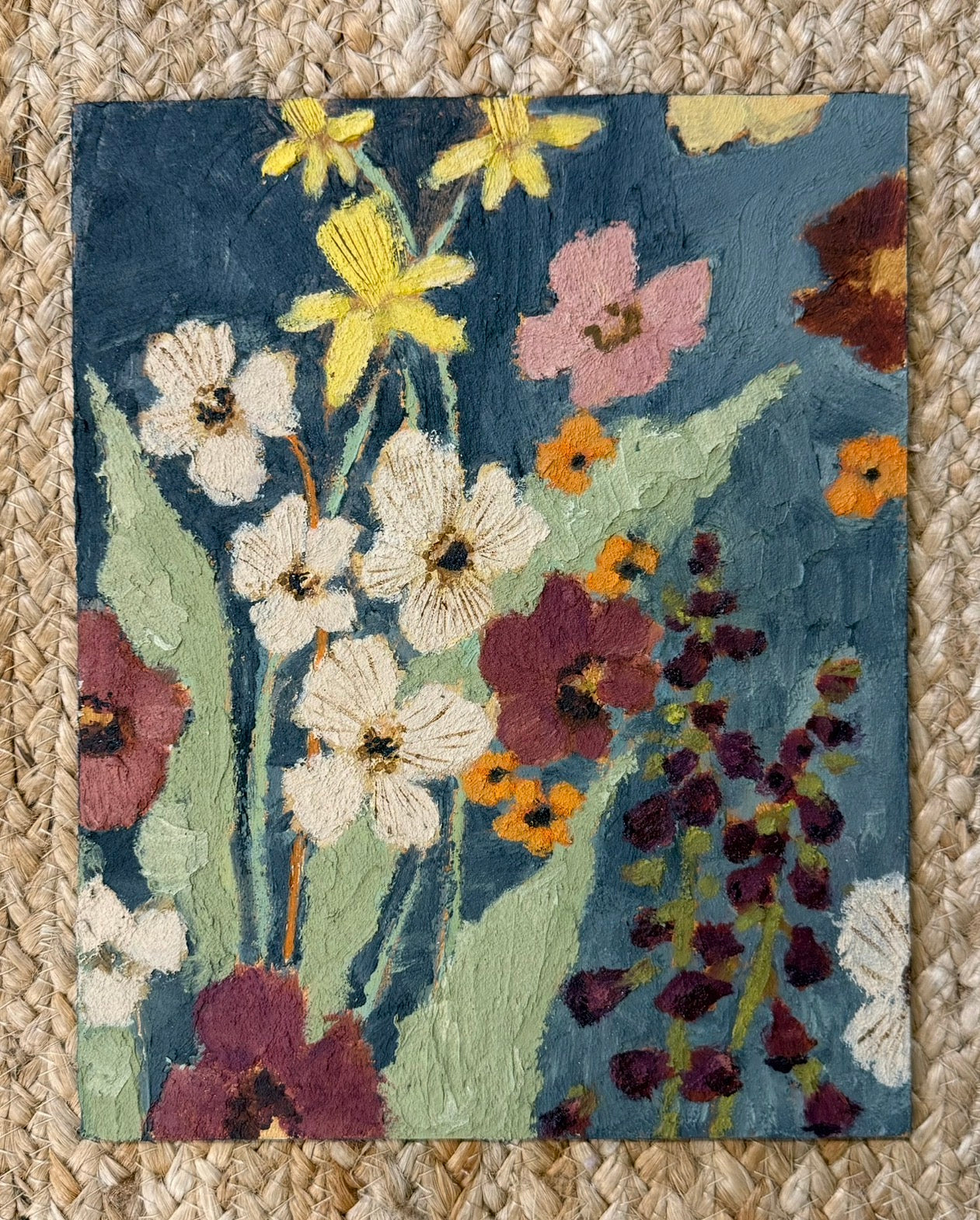 Pretty in Blue (Original on clayboard, 8" x 10")