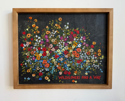 Wildflowers Find a Way (Original on paper, 20" x 16" )