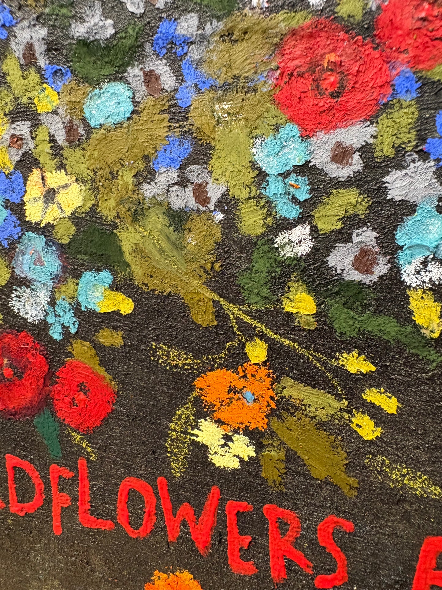 Wildflowers Find a Way (Original on paper, 20" x 16" )
