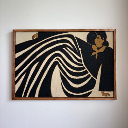 Lounging Lady (Original on canvas, 36" x 24")