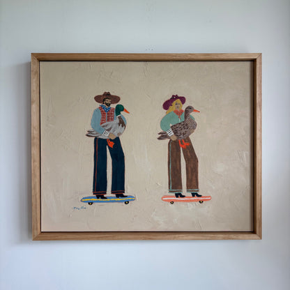 Lucky Ducks (Original on canvas, 30" x 24")