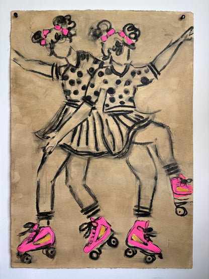 Just Dance I & II (Two originals on paper, 29.5" x 41.5" )