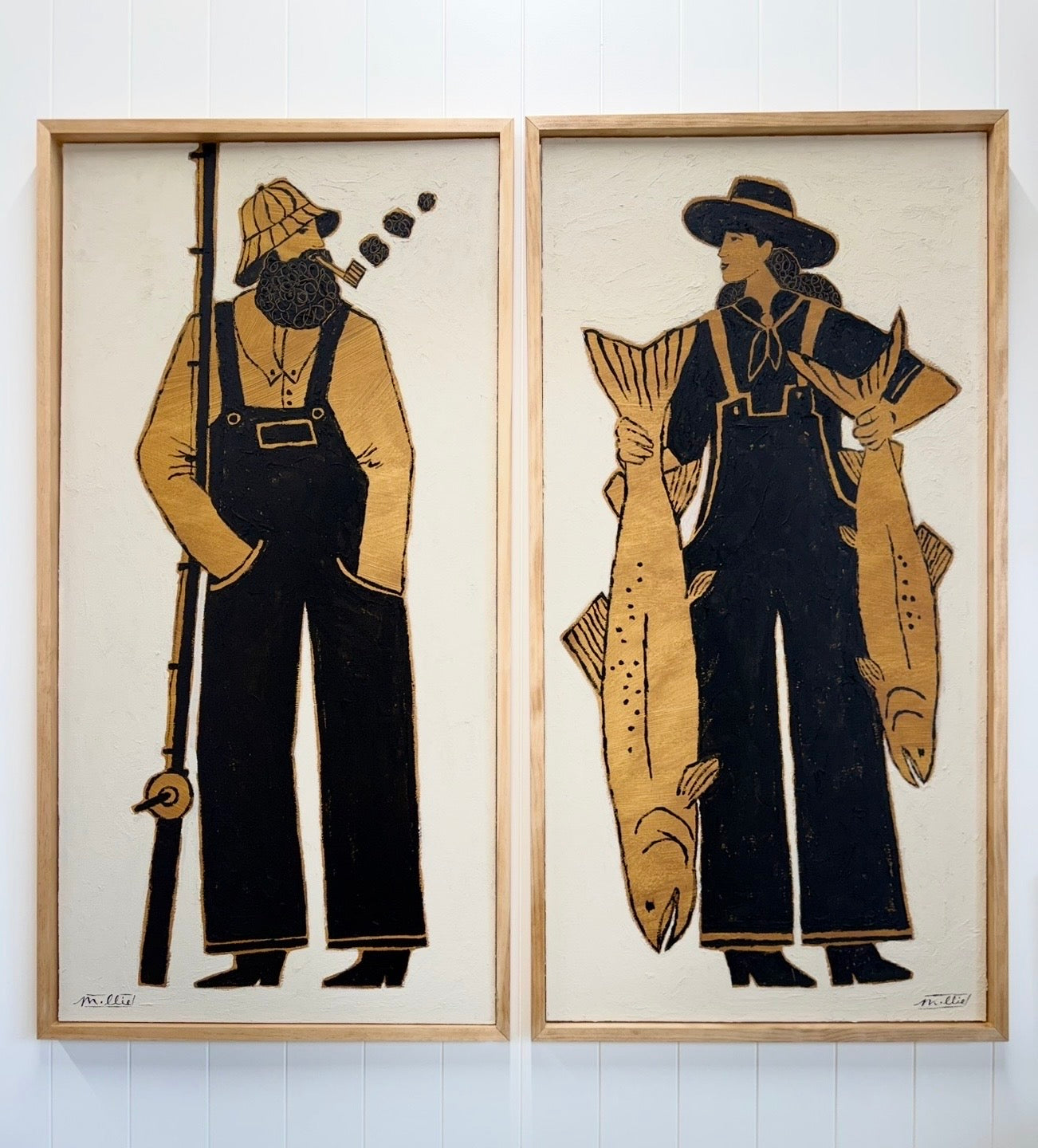 Catch of the Day Ma and Pa (CANVAS originals, 24" x 48")