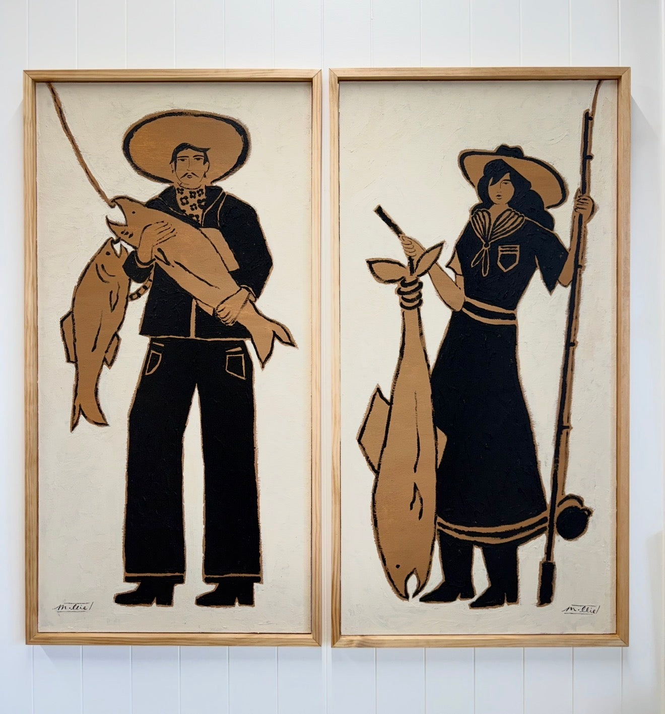 Ma and Pa Caught Fishin' (CANVAS originals, 24" x 48")