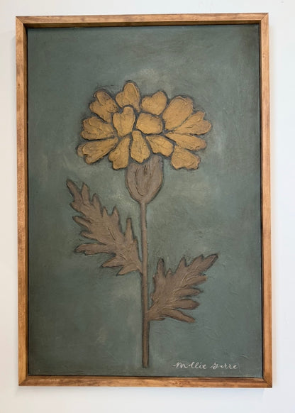 Marigold in Green (Original 24" x 36")