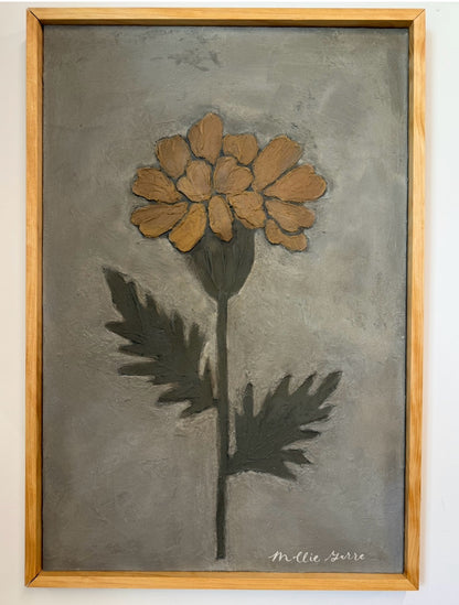 Marigold in Grey (Original 24" x 36")