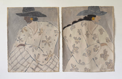 Ponder I & II (Set of two Originals, 22" x 28" each)