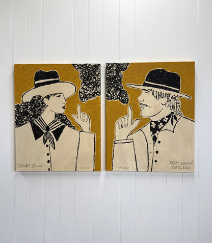 Smoke Show & Fast Draw (Set of two originals, 24" x 30")