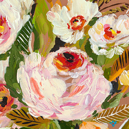 Colorful Girl with Flowers