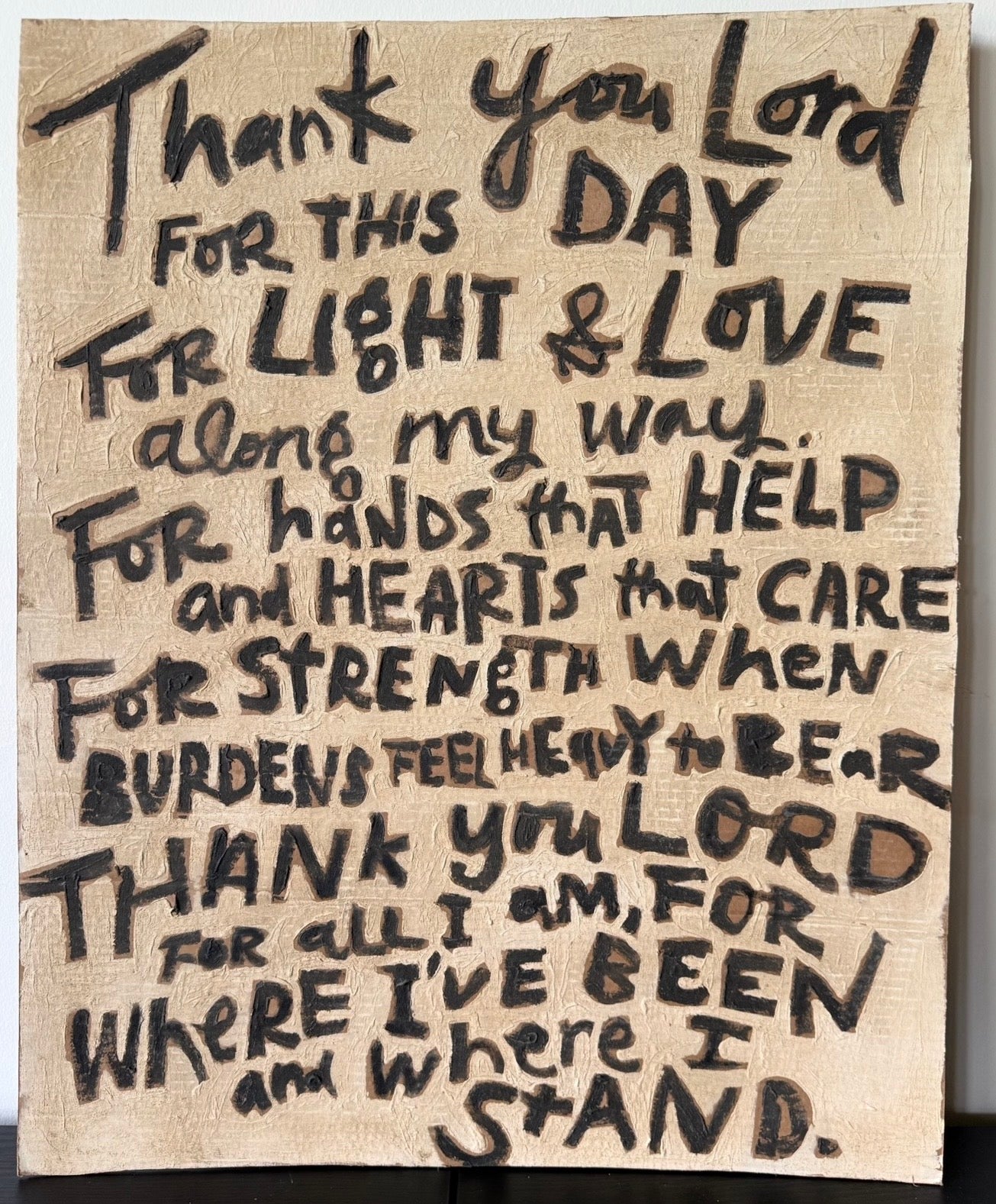 Thank You Lord (Original 18" x 24")