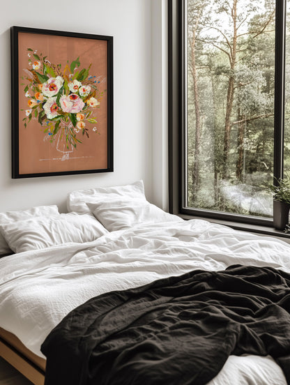 Colorful Girl with Flowers