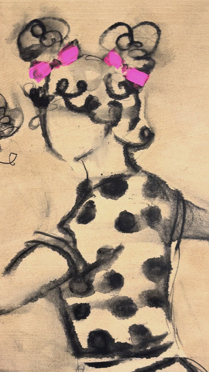 Just Dance I & II (Two originals on paper, 29.5" x 41.5" )